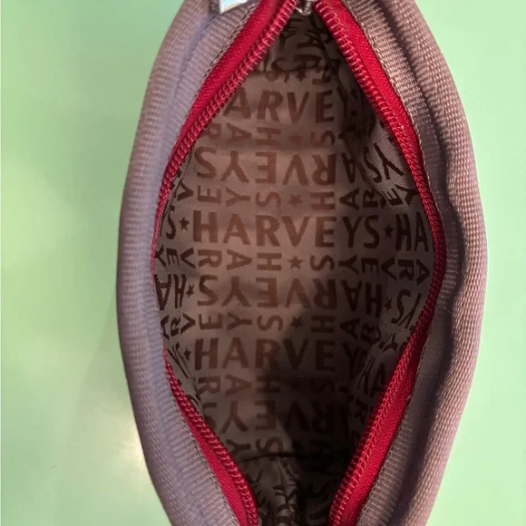 Harveys Red and brown triangle makeup bag - Picture 4 of 4